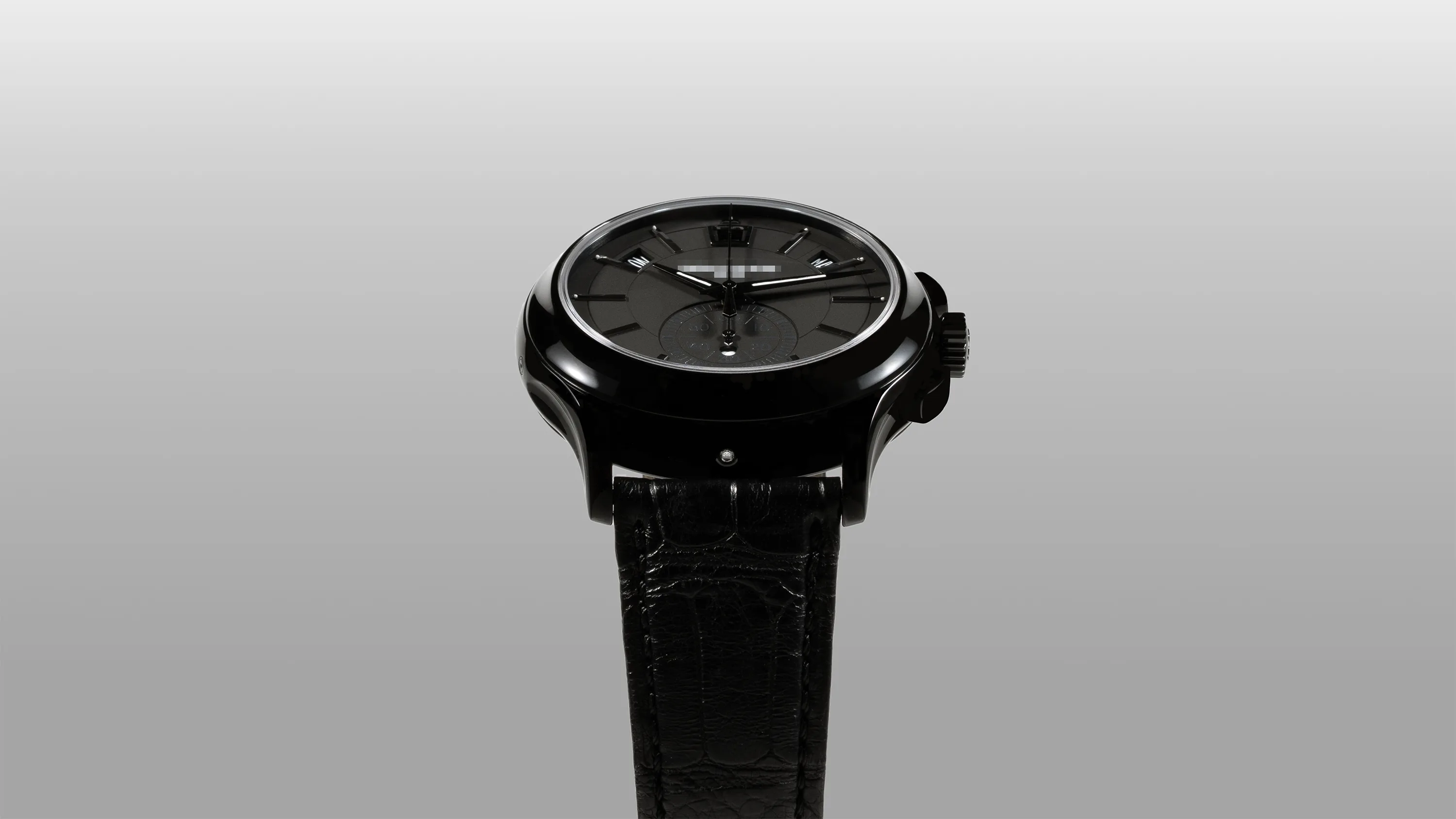 All-black DLC bespoke chronograph with reworked matte dial — Alter Geneva, Swiss atelier