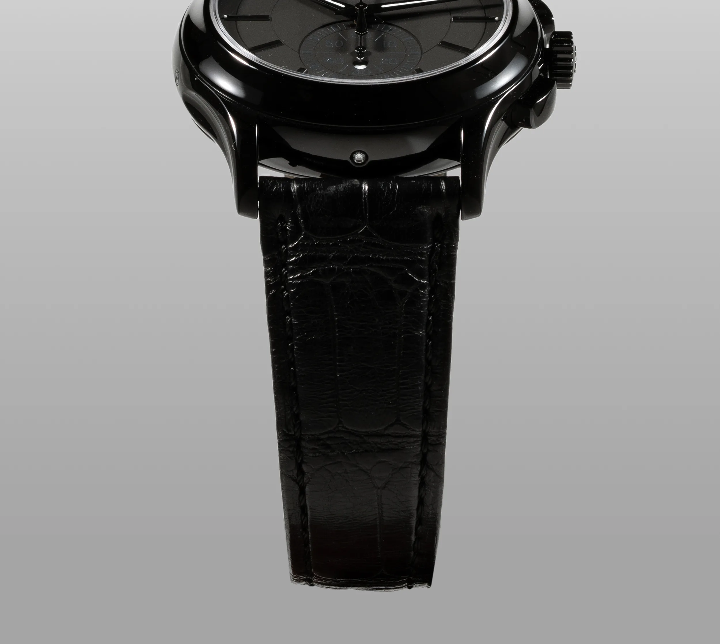 All-black DLC bespoke chronograph with reworked matte dial — Alter Geneva, one-of-a-kind commission