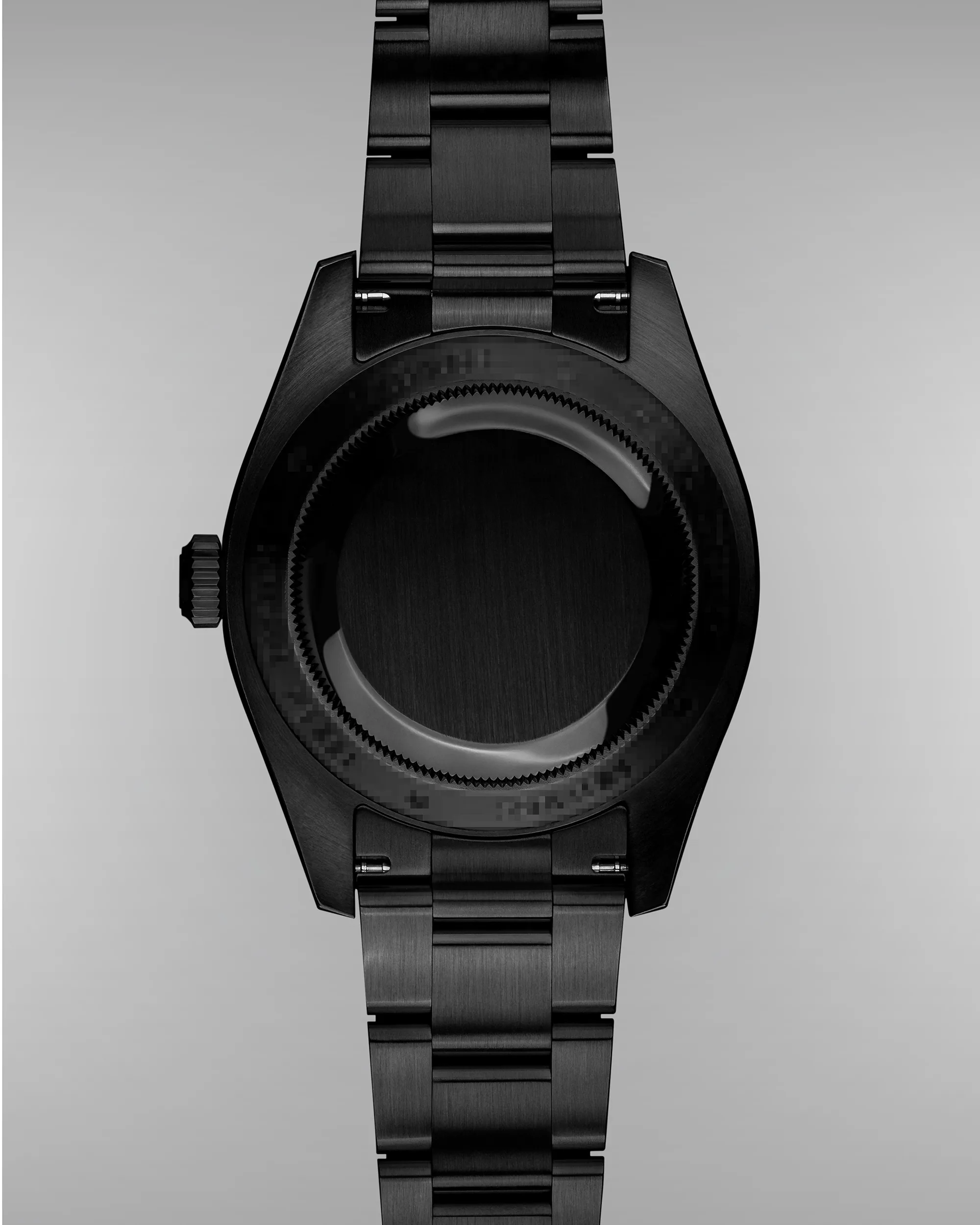 Rainbow gem-set bespoke watch, 276 stones in a continuous gradient on black DLC — Alter Geneva