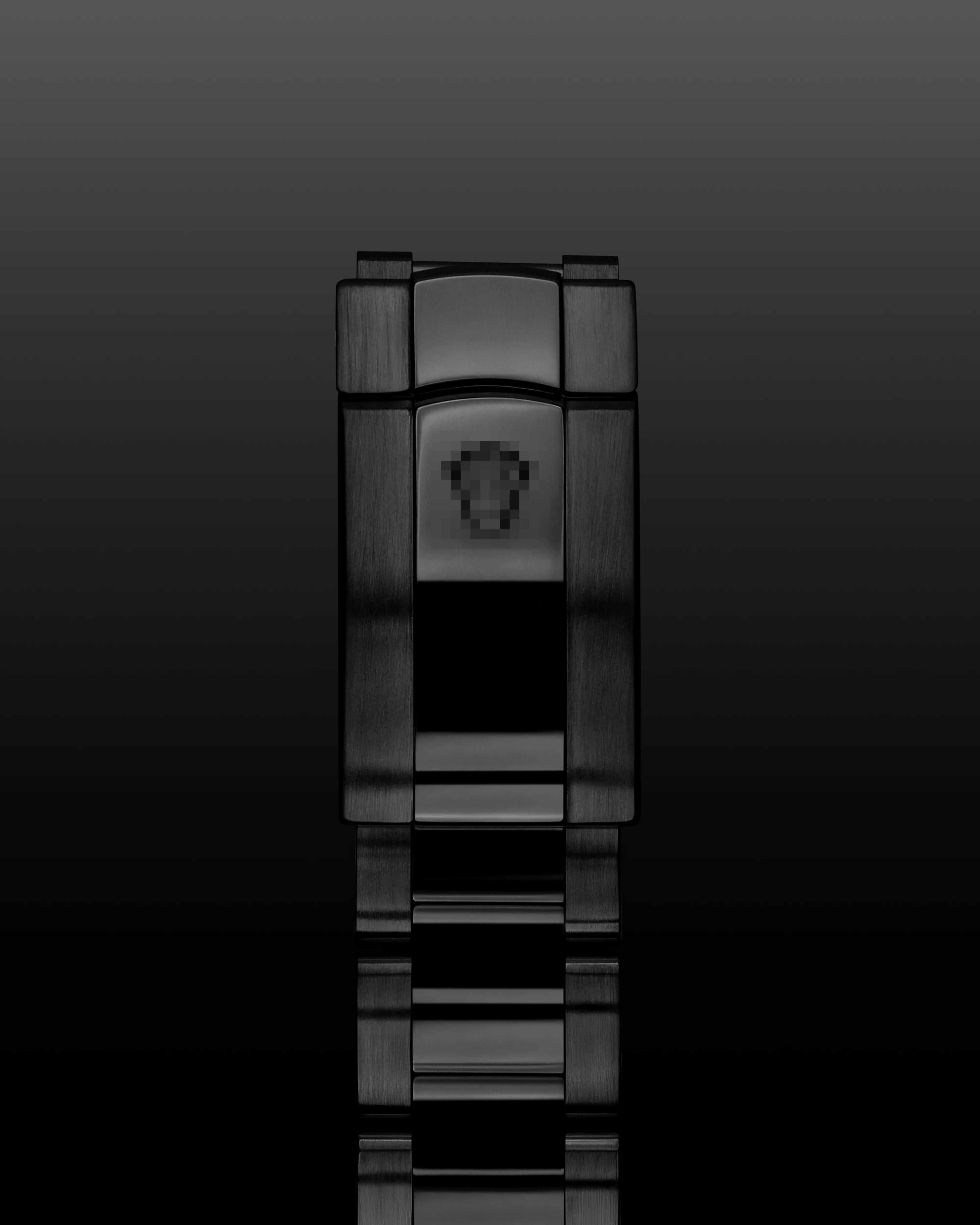 Rainbow gem-set bespoke watch, 276 stones in a continuous gradient on black DLC — Alter Geneva, one-of-a-kind commission