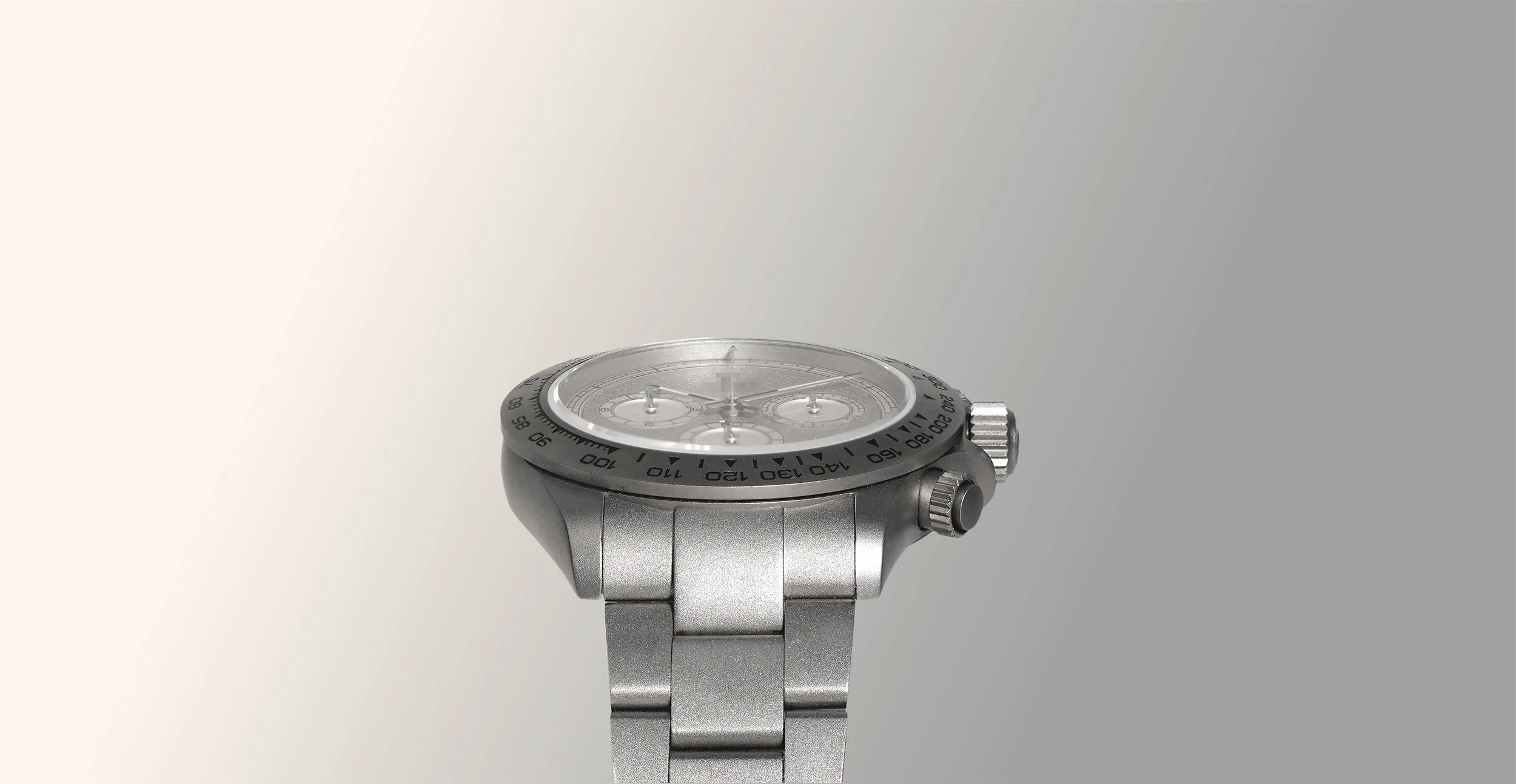 Titanium bespoke chronograph with grained dial and diamond-polished angles — Alter Geneva, Swiss atelier