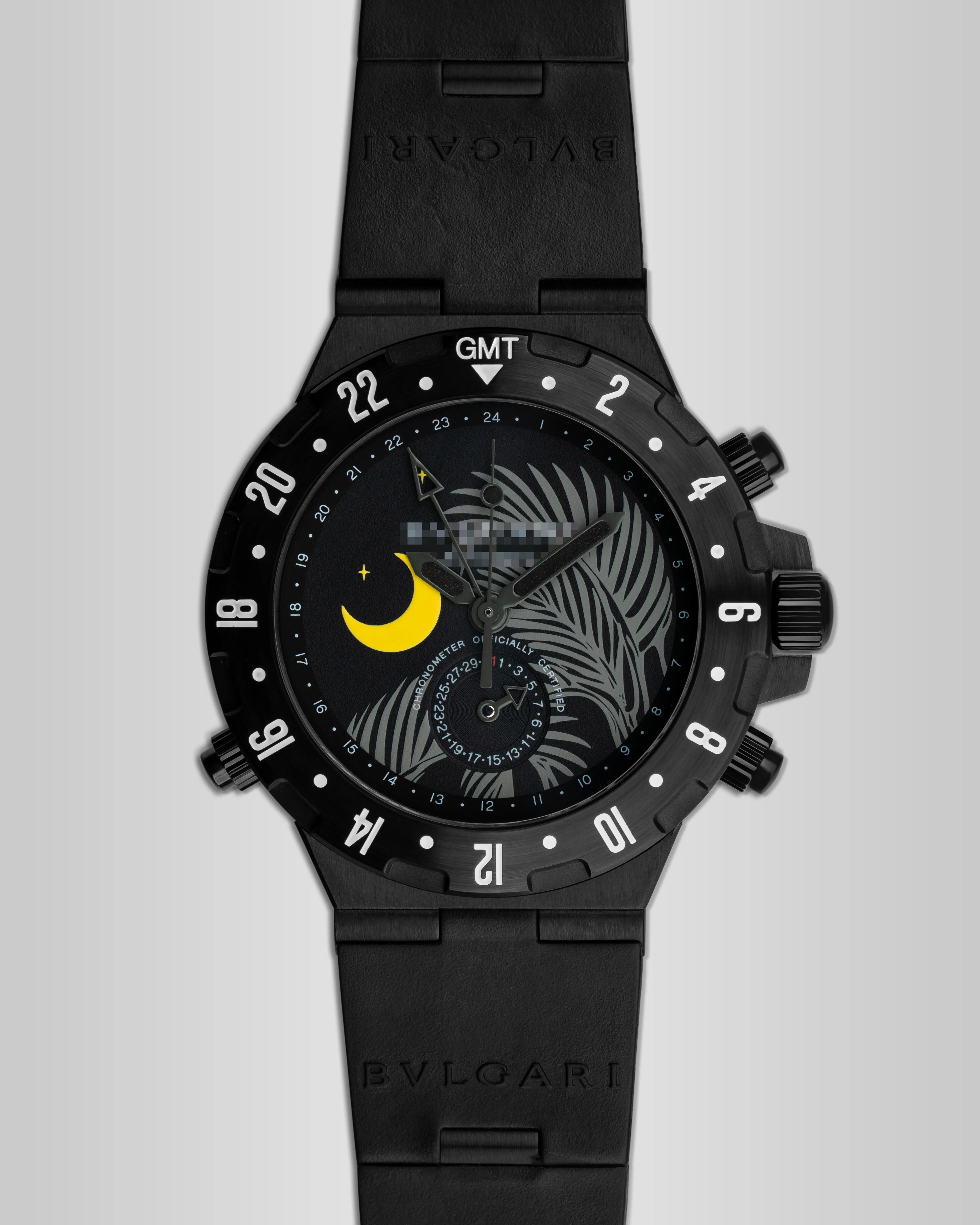 Illustrated-dial bespoke sports watch with a deep black case — Alter Geneva, one-of-a-kind commission