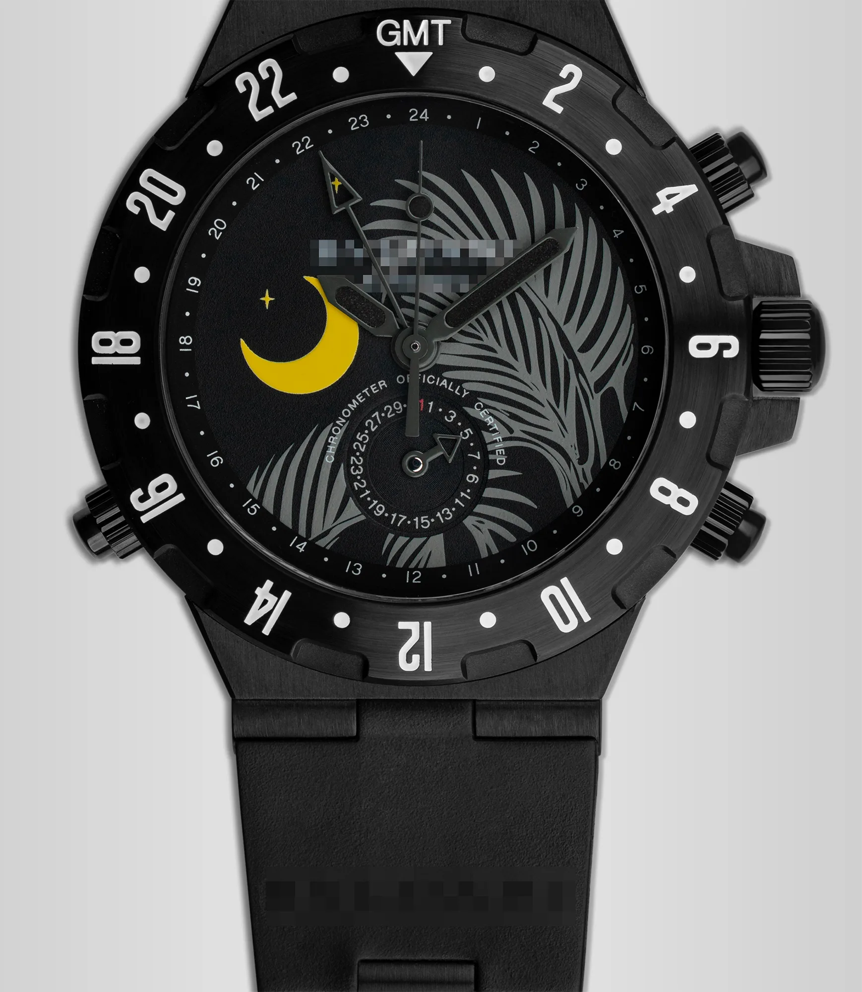 Illustrated-dial bespoke sports watch with a deep black case — Alter Geneva, Swiss atelier
