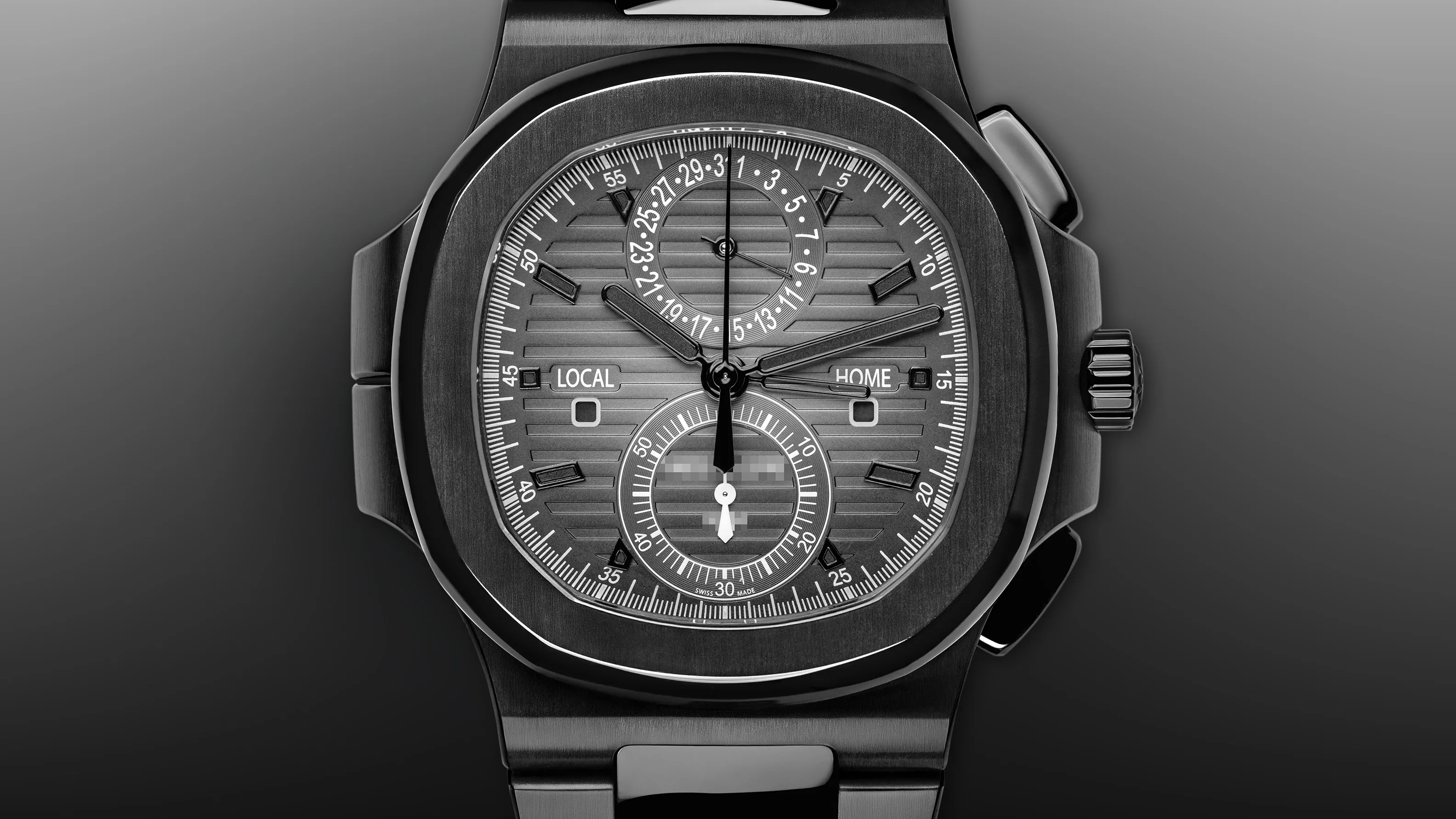 All-black bespoke watch with brushed and polished surfaces — Alter Geneva, Swiss atelier
