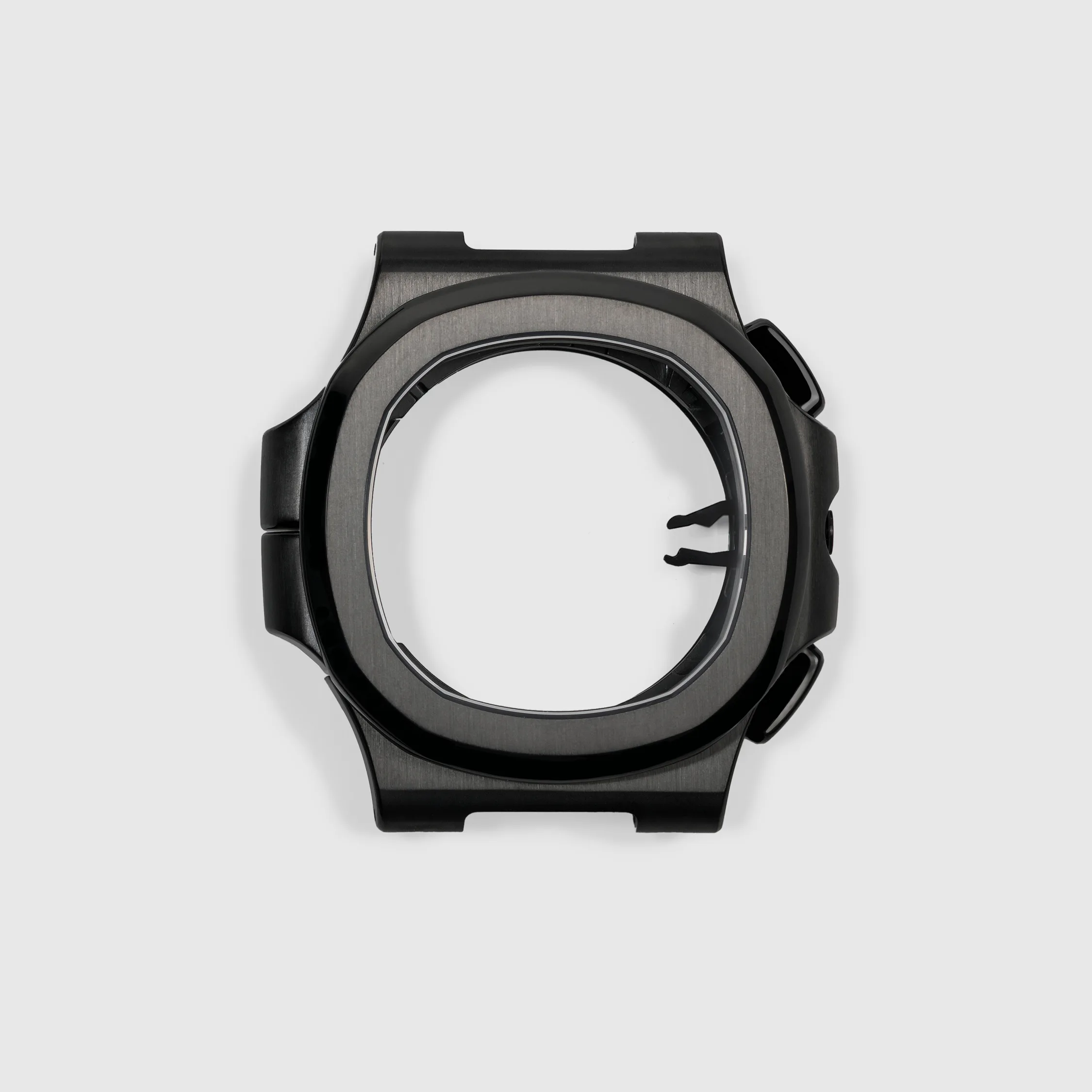 All-black bespoke watch with brushed and polished surfaces — Alter Geneva, Geneva workshop