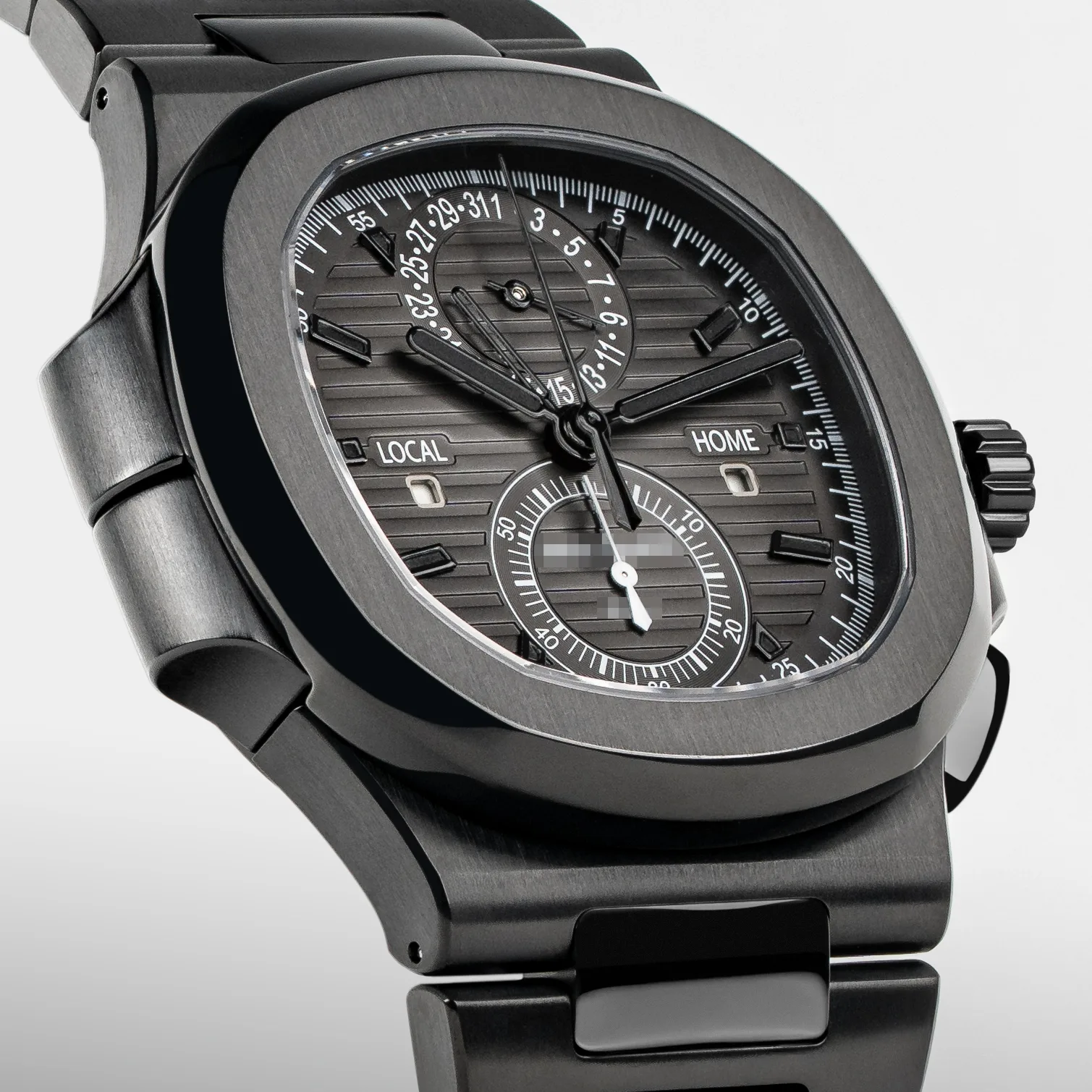 All-black bespoke watch with brushed and polished surfaces — Alter Geneva, Swiss atelier