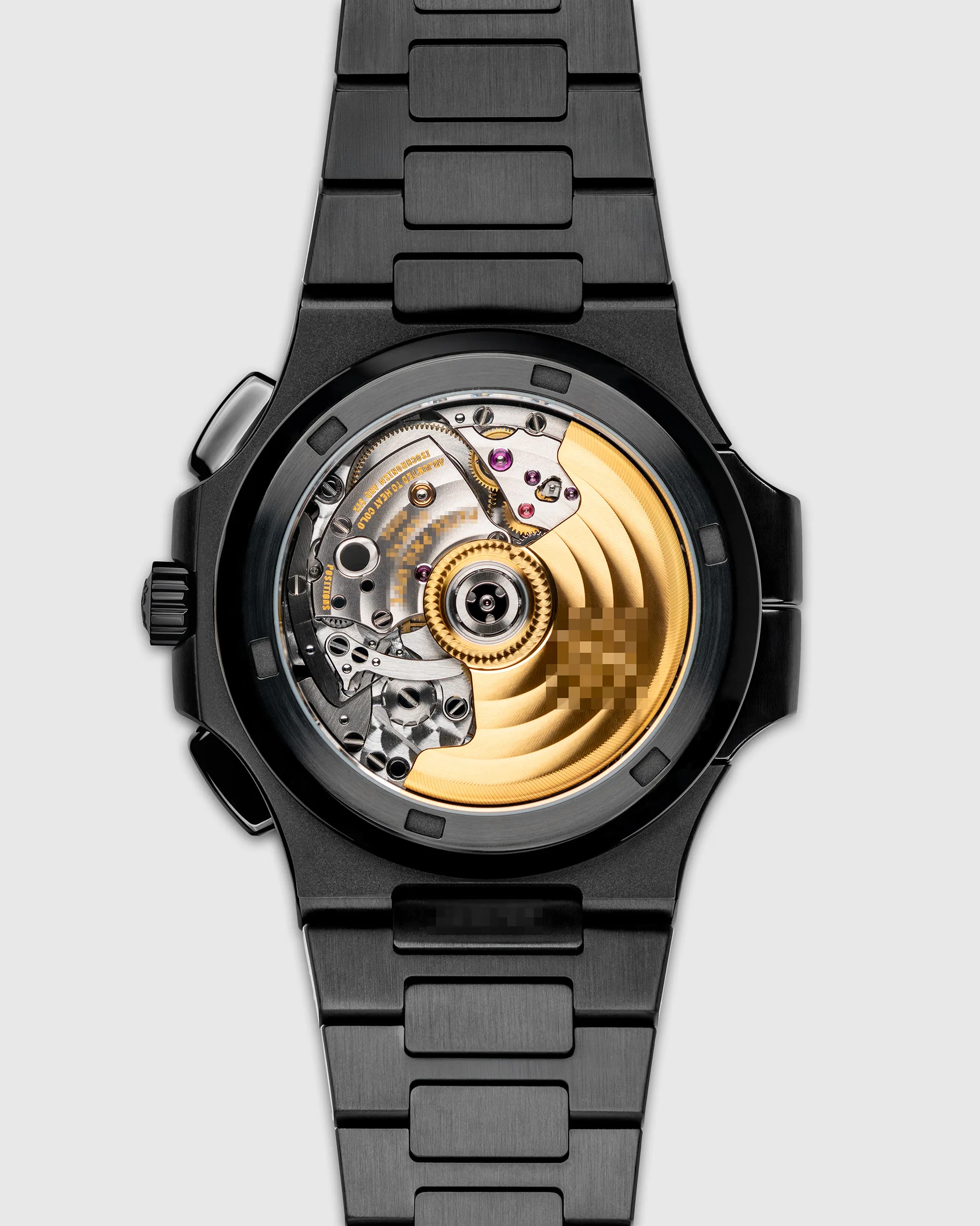All-black bespoke watch with brushed and polished surfaces — Alter Geneva, hand-finished in Switzerland